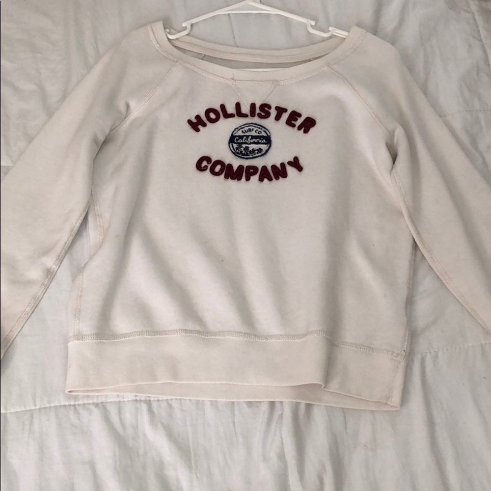 Hollister white sweater